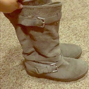 Gray COACH boots